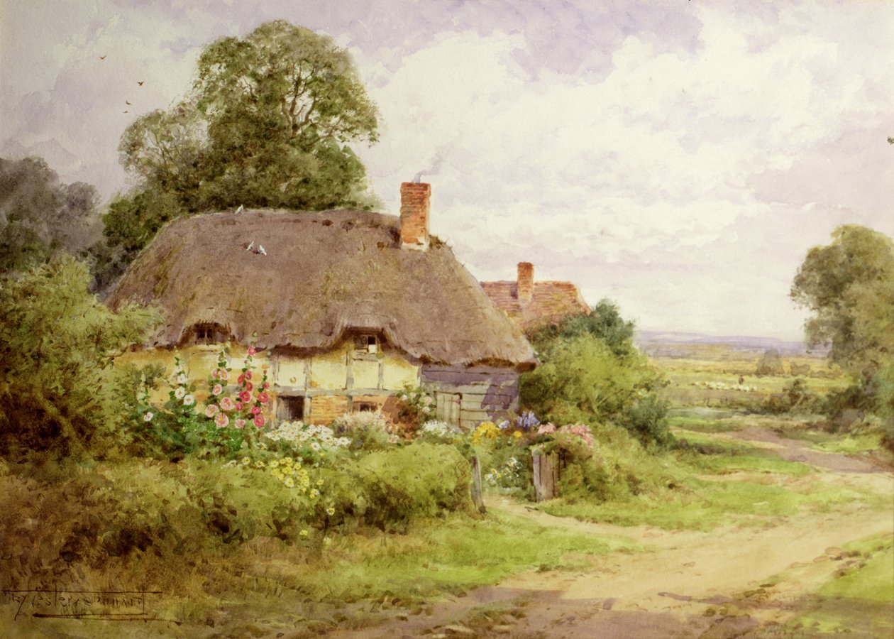 Hyttescene av Henry John Sylvester Stannard