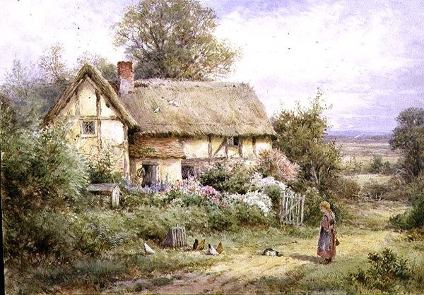 Mating av bestemors kjæledyr (akvarell og gouache på papir) av Henry John Sylvester Stannard