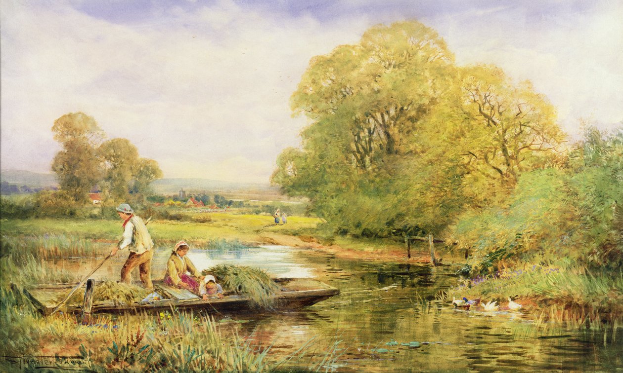 Ferry on the Avon (akvarell) av Henry John Sylvester Stannard
