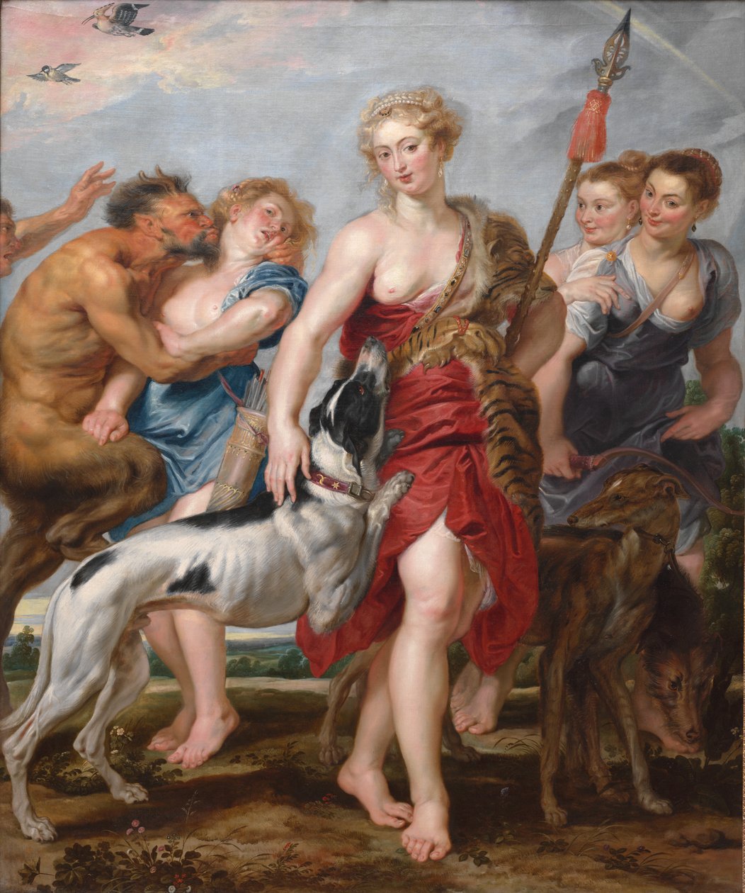 Diana og nymfene hennes drar på jakt av Henry Joseph Redouté