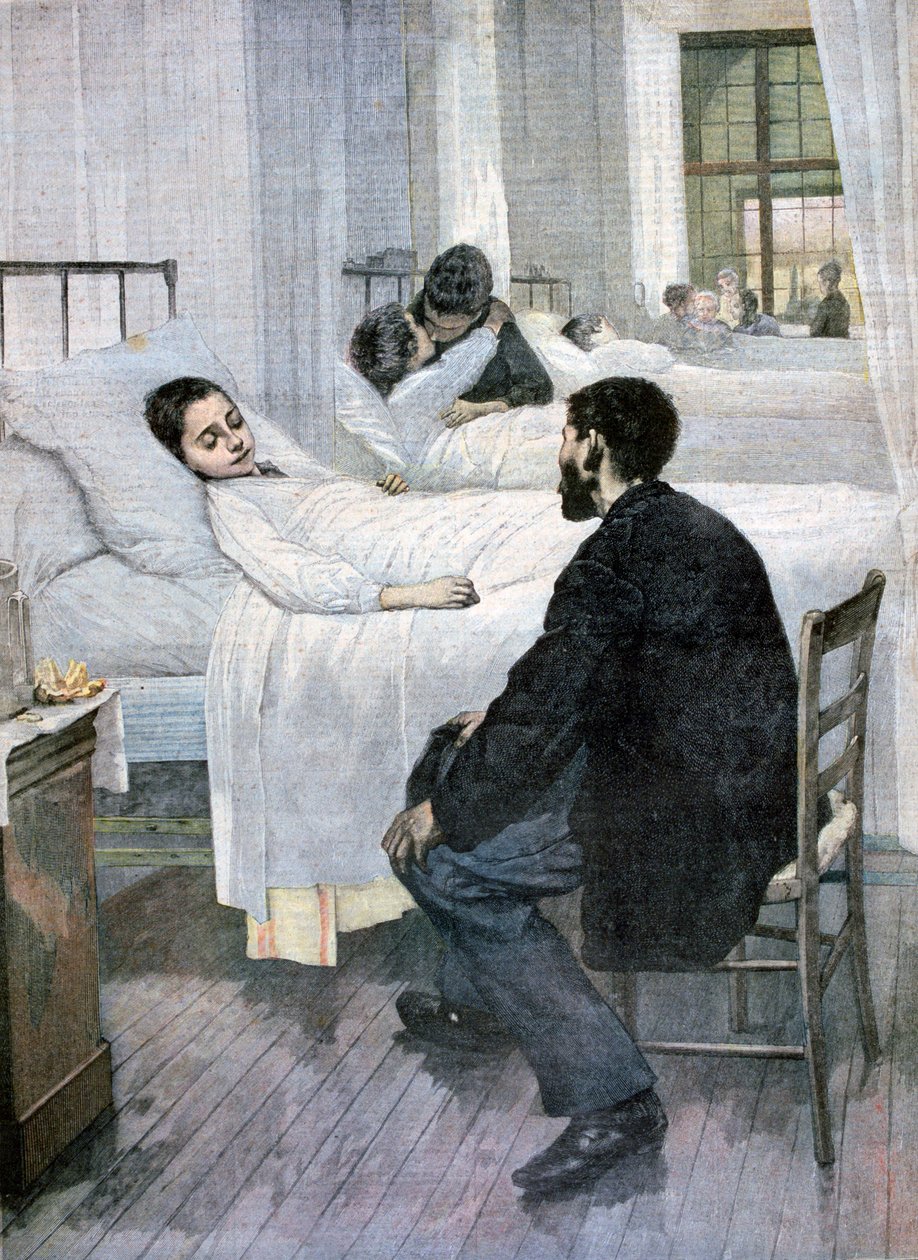 Besøksdag på sykehuset, 1893 av Henri Jules Jean Geoffroy
