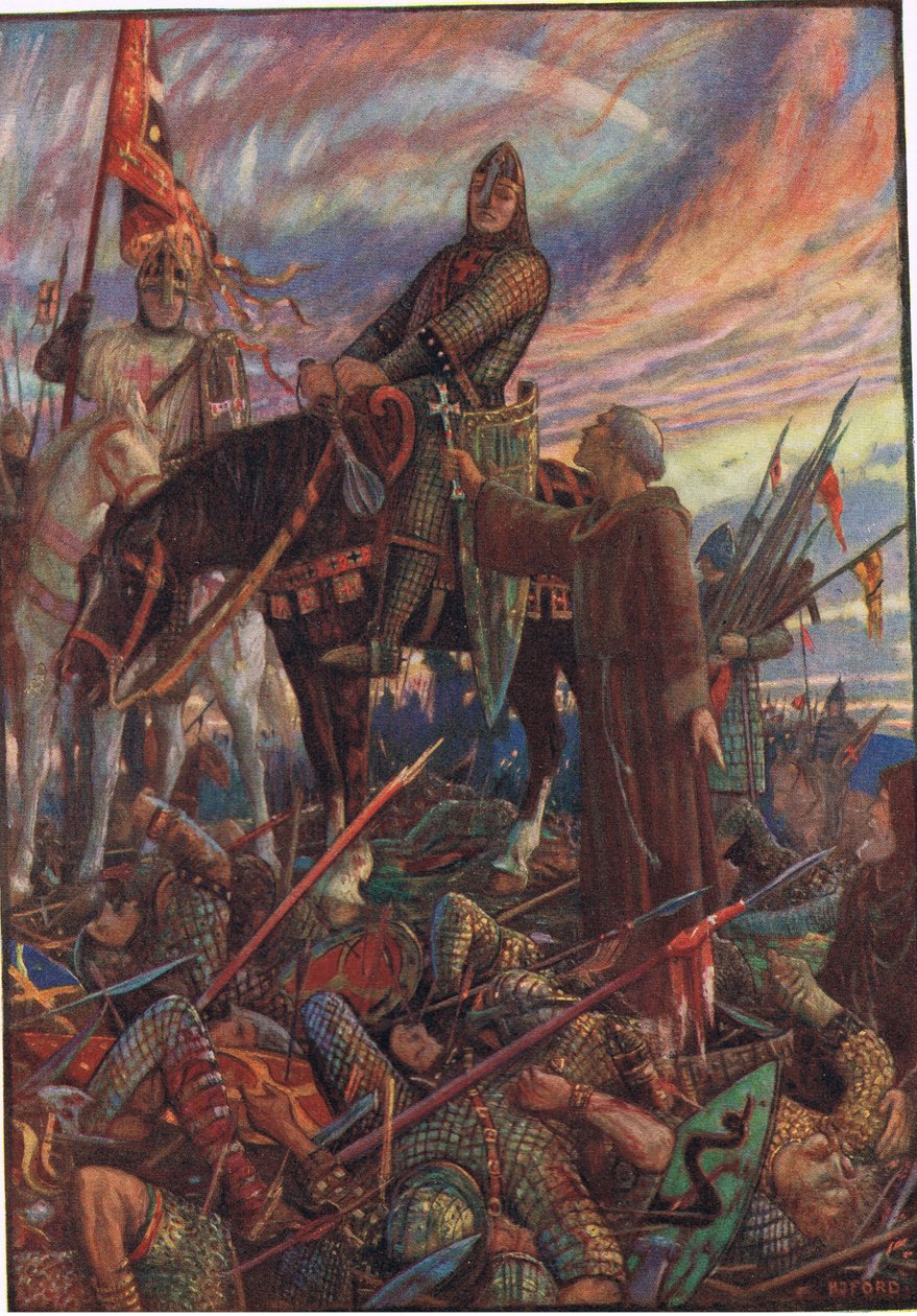 Etter slaget ved Hastings, illustrasjon fra 
