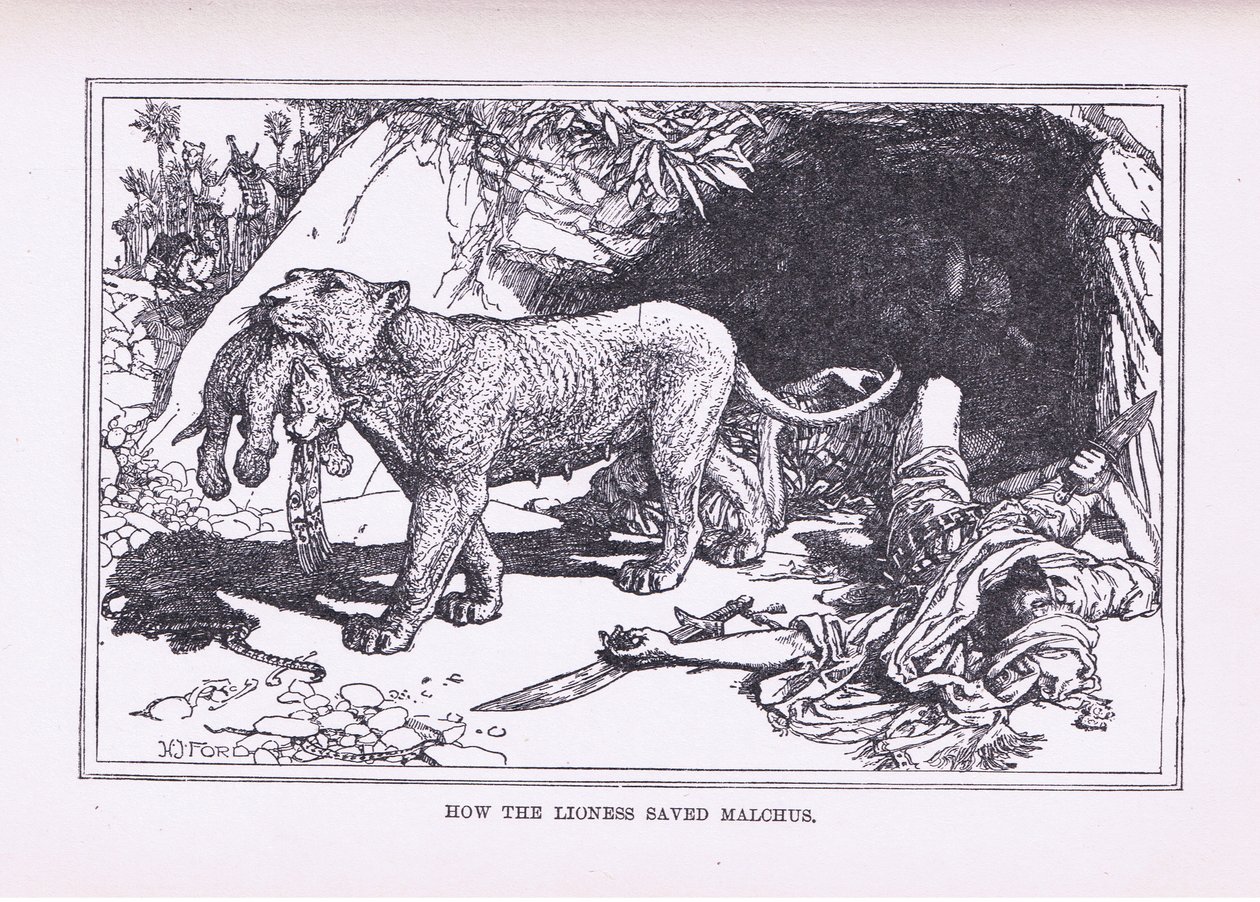 Hvordan løvinnen reddet Malcus, 1912 av Henry Justice Ford