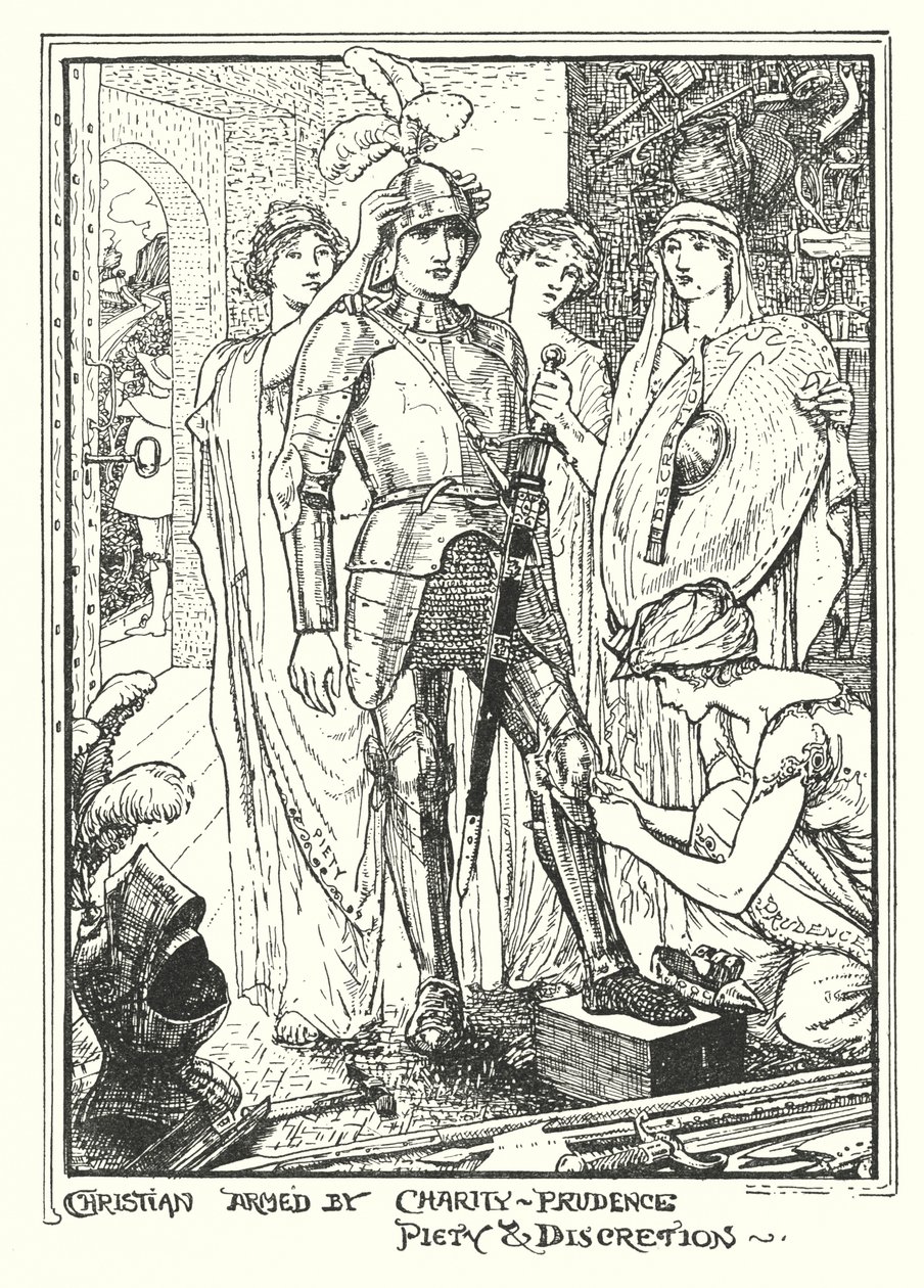 Illustrasjon til Pilegrimsreisen av John Bunyan (lito) av Henry Justice Ford
