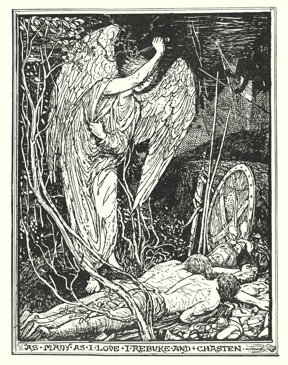 Illustrasjon til Pilegrimsreisen av John Bunyan (lito) av Henry Justice Ford