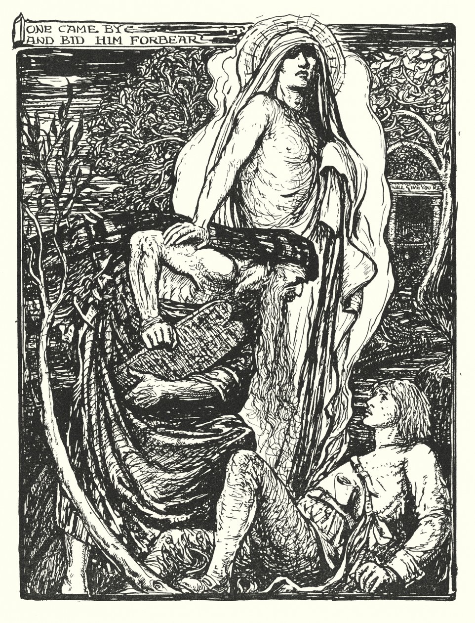 Illustrasjon til Pilegrimsreisen av John Bunyan (lito) av Henry Justice Ford