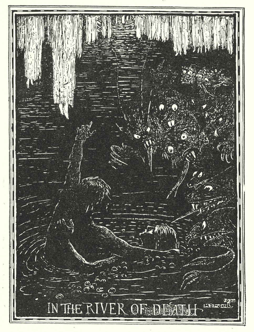 Illustrasjon til Pilegrimsreisen av John Bunyan (lito) av Henry Justice Ford