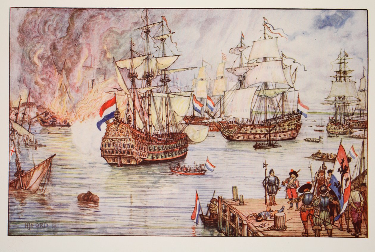The Dutch in the Medway, illustrasjon fra 