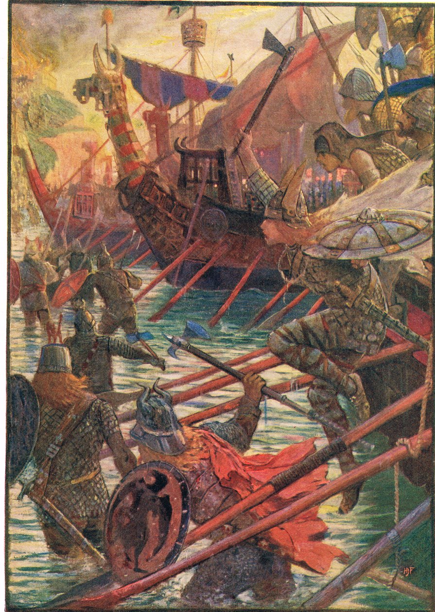 The Landing of the Danes, illustrasjon fra 