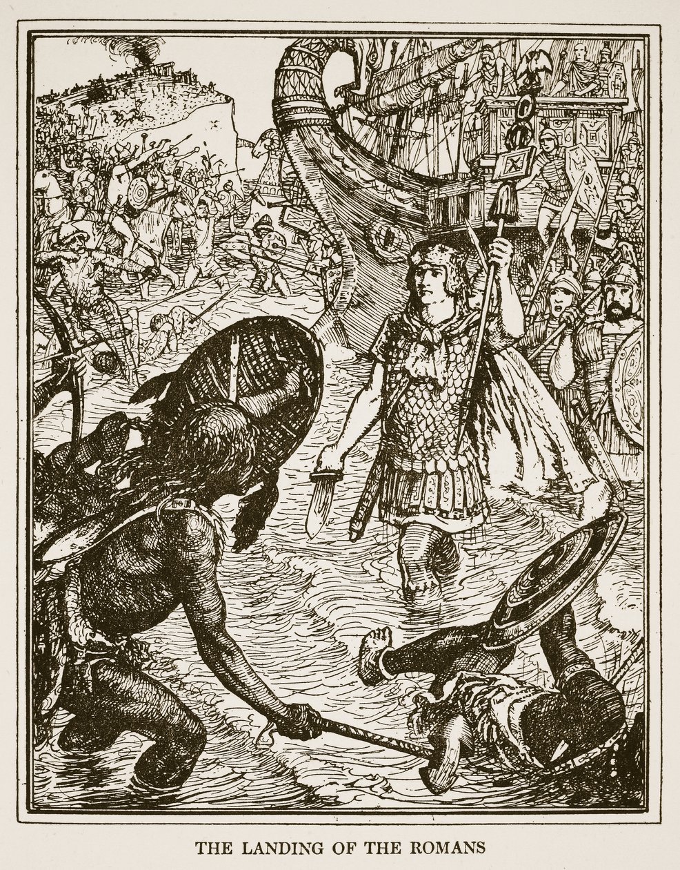 The Landing of the Romans, illustrasjon fra 