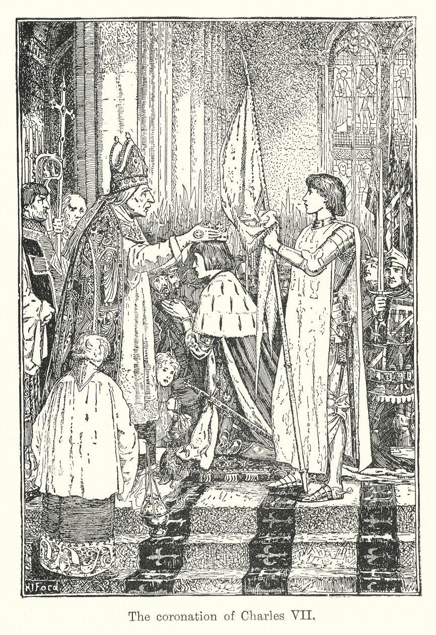 Kroningen av Karl VIII (lito) av Henry Justice Ford