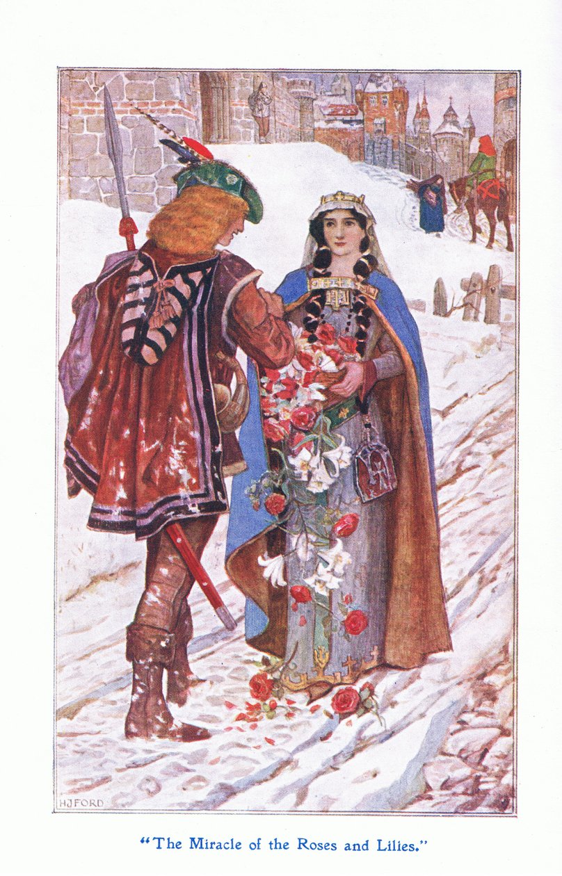 Mirakelet med roser og liljer, 1912 av Henry Justice Ford
