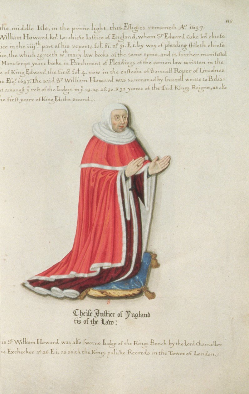 Sir William Howard (d.1308) (blekk og bladgull på vellum) av Henry Lilly