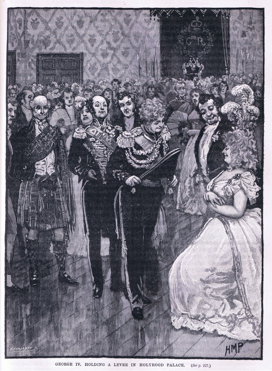 George IV holder en levee i Holyrood Palace 1822 av Henry Marriott Paget