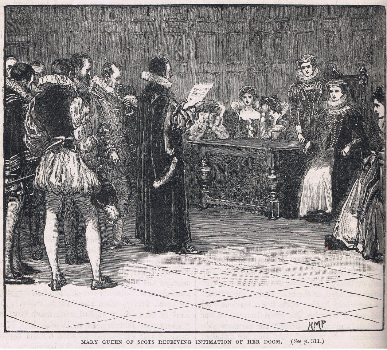 Mary Queen of Scots mottar antydning om sin undergang av Henry Marriott Paget
