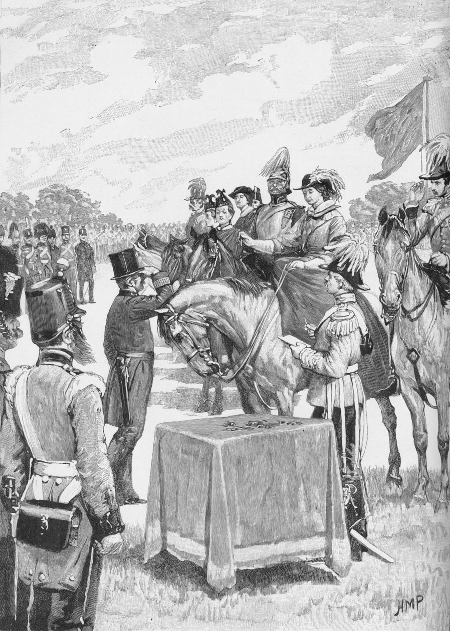 Dronningen presiderte ved den første distribusjonen av Victoria Cross, c1890 av Henry Marriott Paget