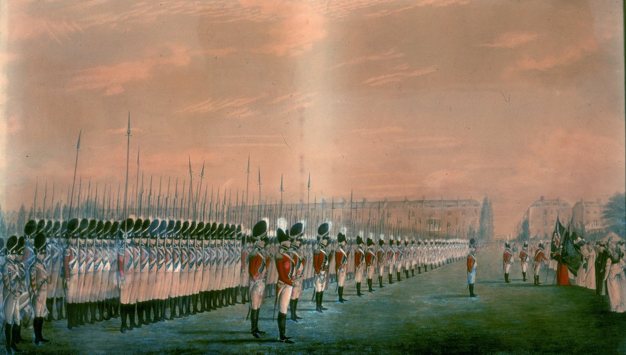 Presentasjon av farger til det andre regimentet av Royal East India Volunteers på Lord