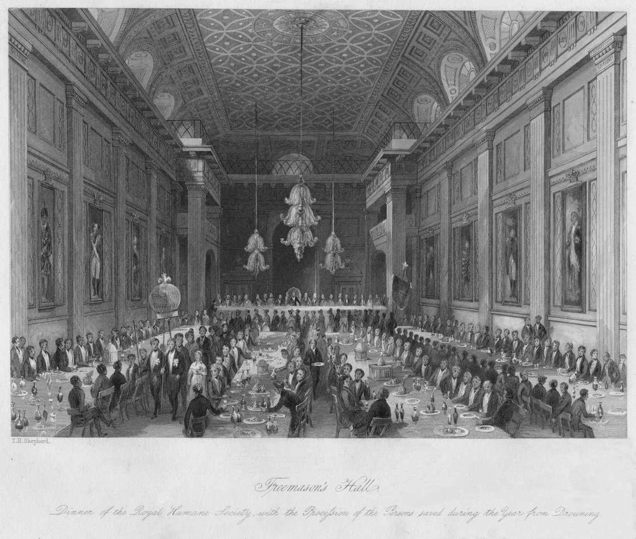 Freemasons Hall, c1841 av Henry Melville