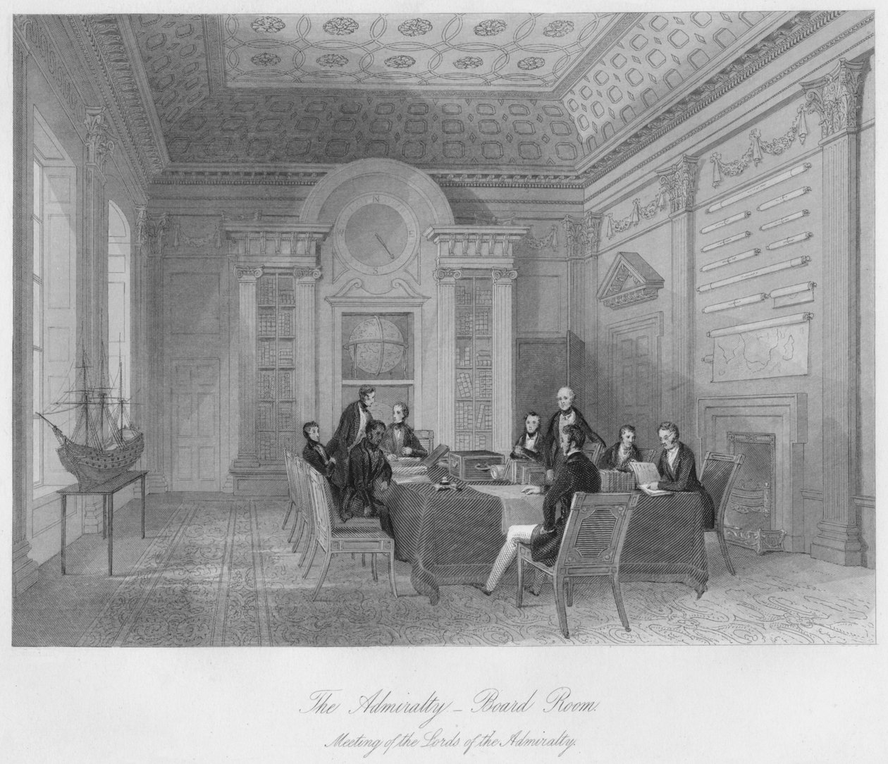 Admiralitetet. - Styrerom, c1841 av Henry Melville