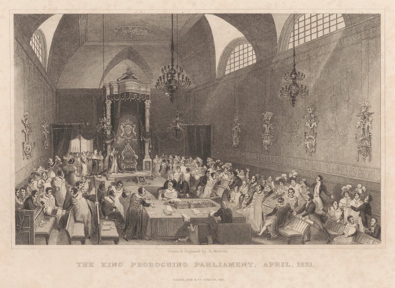 Kongen prorogerende parlament, april 1831 av Henry Melville
