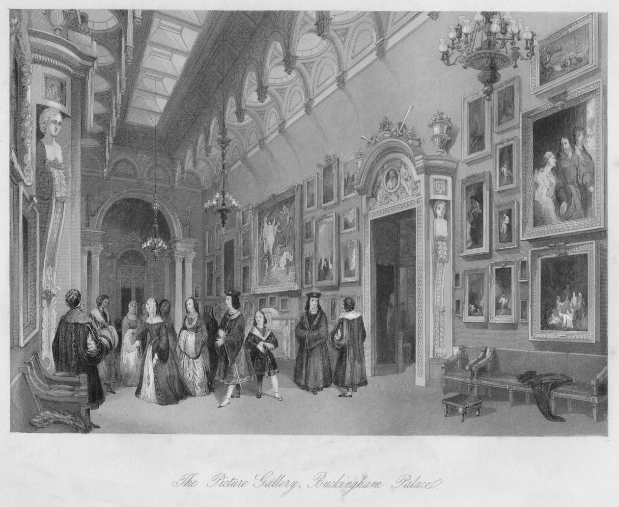 Bildegalleriet, Buckingham Palace, c1841 av Henry Melville
