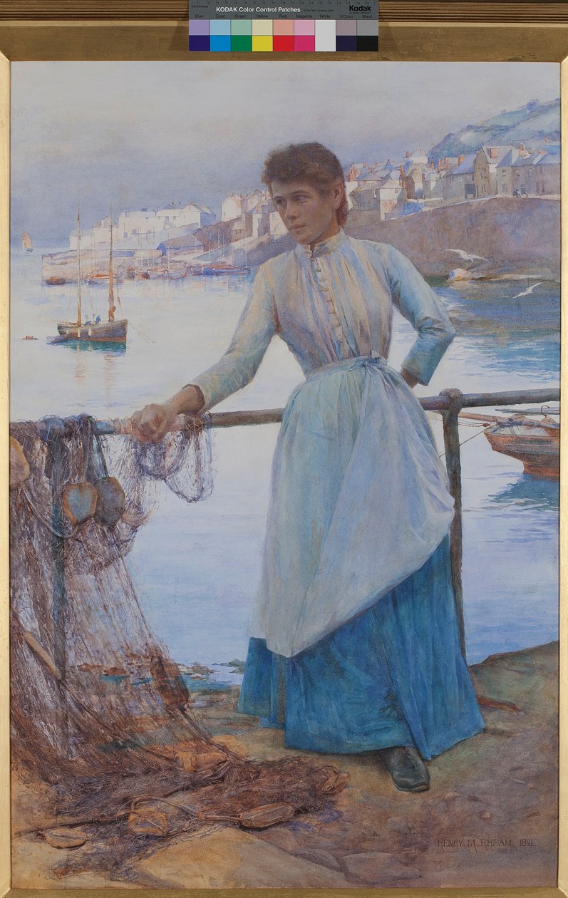 Jente i blått av Henry Meynell Rheam
