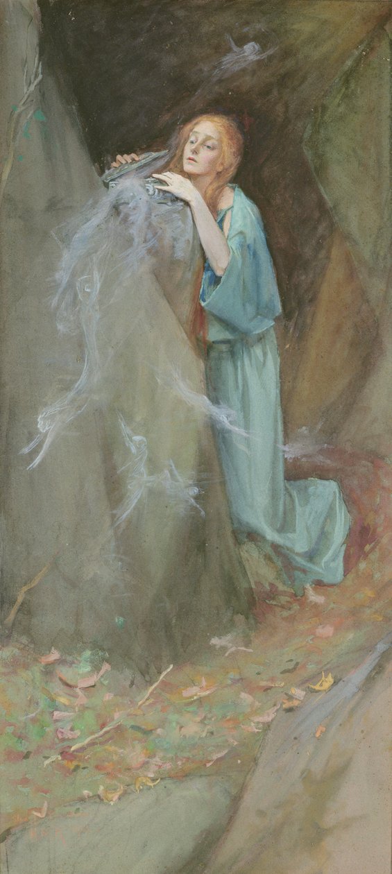 Studie for Pandora, 1902 av Henry Meynell Rheam