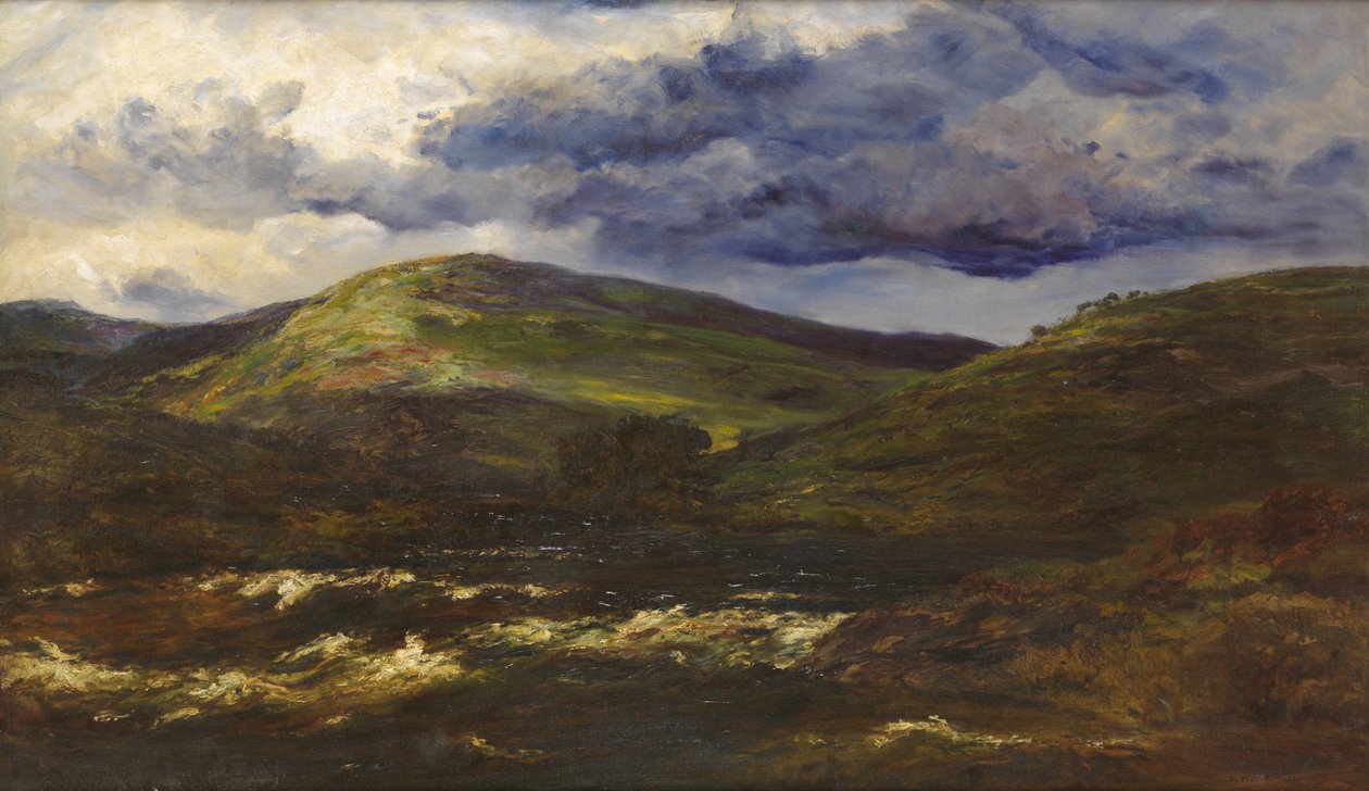 Glen Orchy, Storm coming on, 1895 av Henry Moore