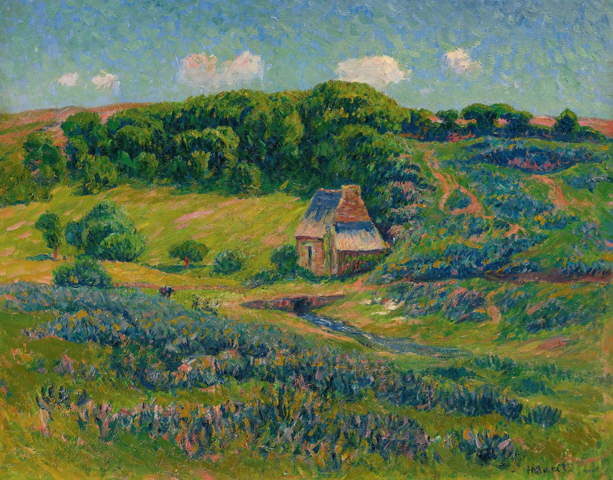 Gård på landsbygda i Breton. av Henry Moret