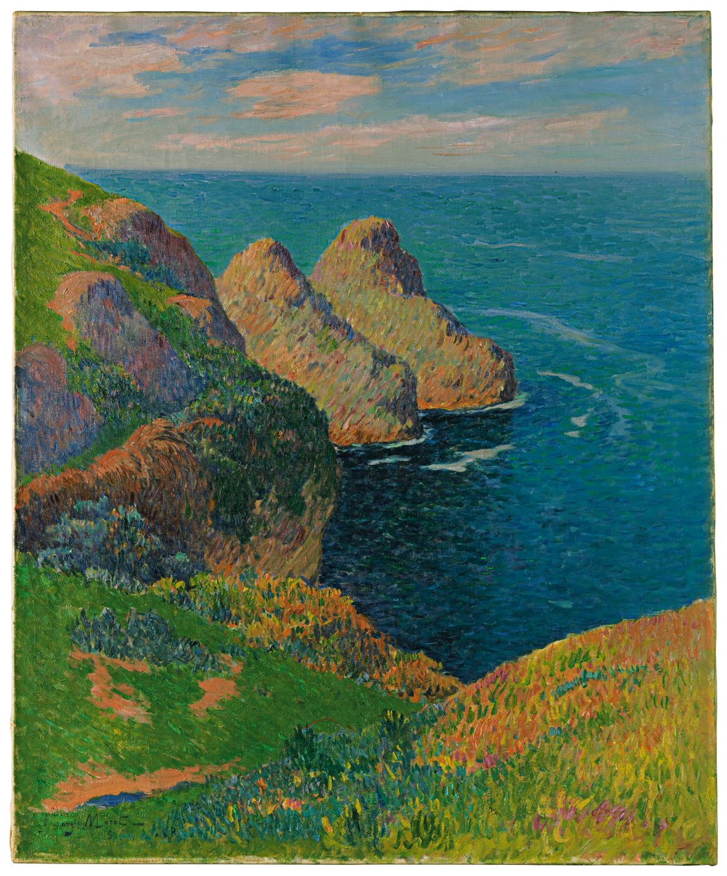 Cliffs by the Sea, 1895 av Henry Moret