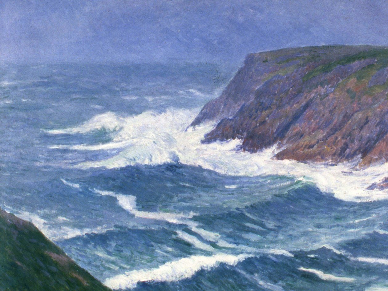 Île de Groix, kystlandskap, inngang til havnen i Saint Nicolas, 1908. av Henry Moret