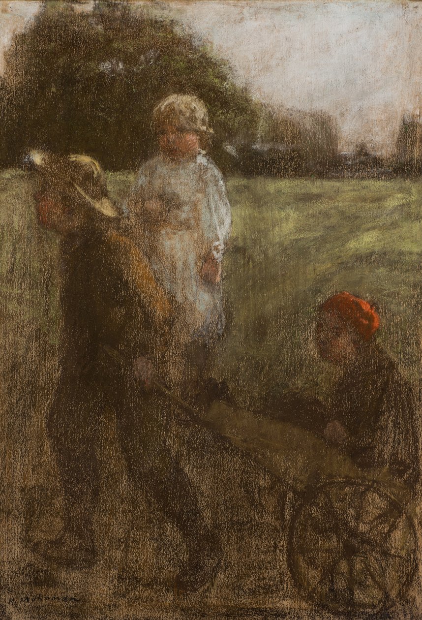Barn med Barrow (pastell) av Henry Muhrmann