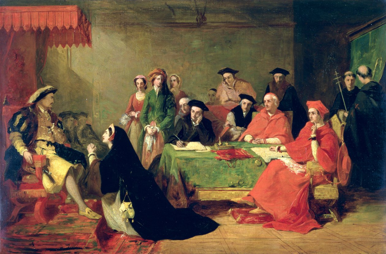 Rettssaken mot dronning Katarina av Aragon, 1848 av Henry Nelson ONeil