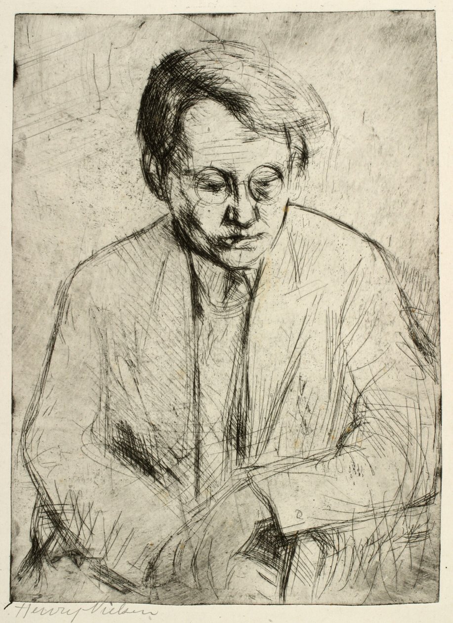 Sittende mann av Henry Nielsen