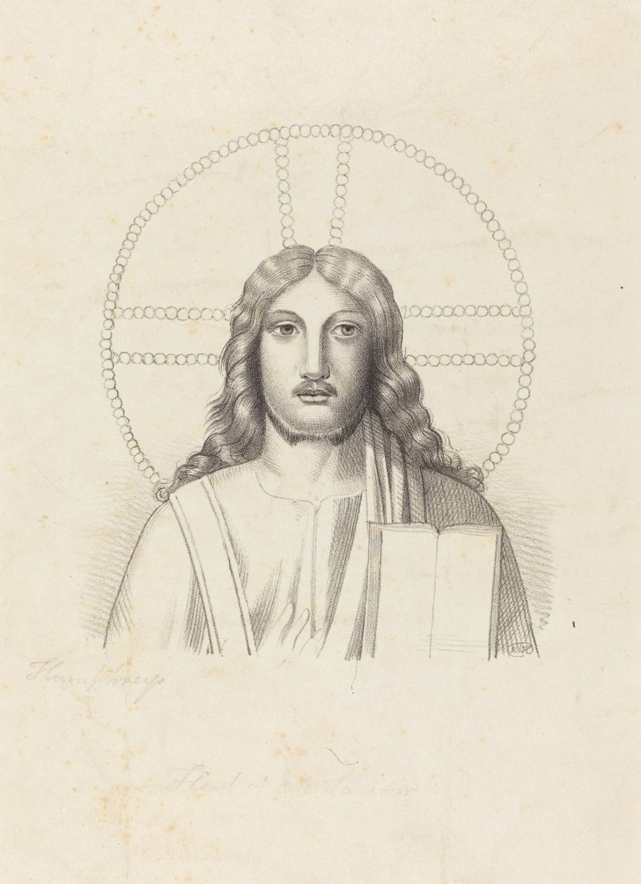 Hodet for Vår Frelser, fra Arringhis "Roma Subterranea" av Henry Noel Humphreys after John Flaxman