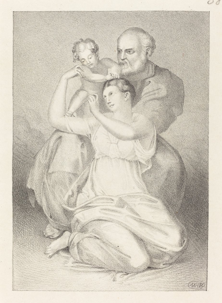 Holy Family, fra Michelangelo av Henry Noel Humphreys after John Flaxman