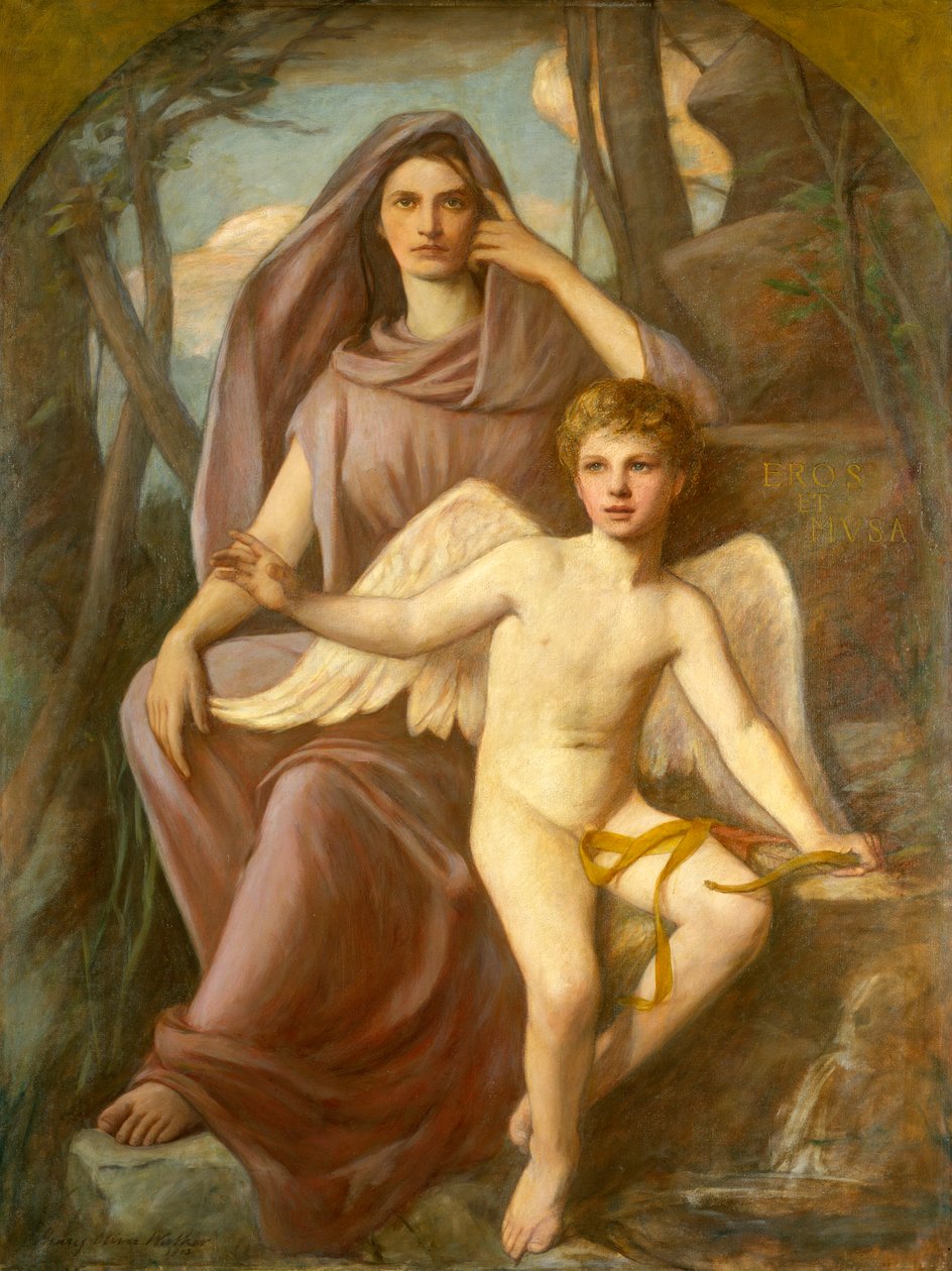 Eros og Musa, 1903. av Henry Oliver Walker