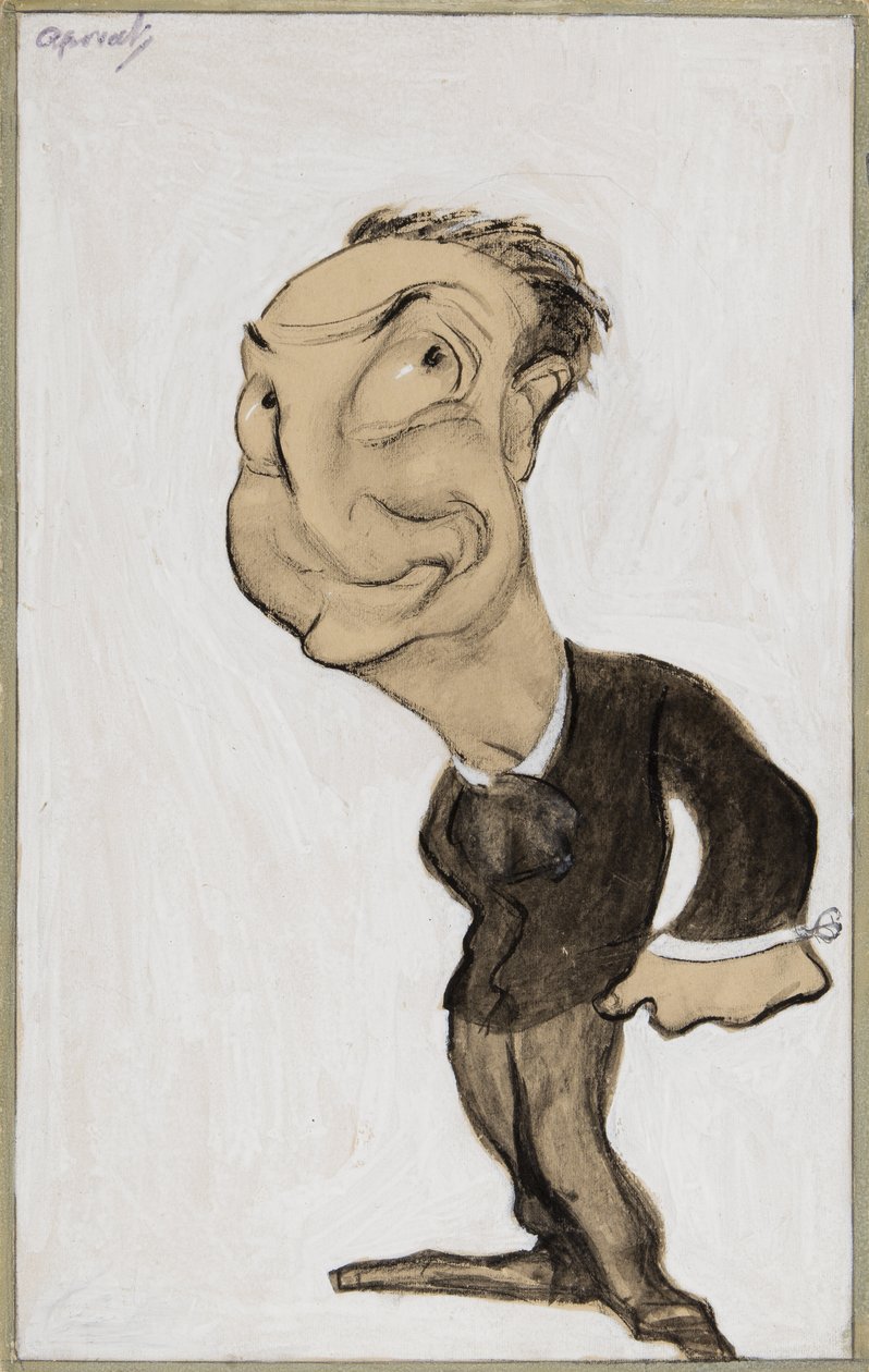Little Tich (fargestift, penn, pensel, blekk og gouache på papir) av Henry Ospovat