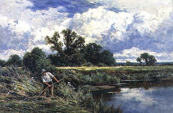 The River Lea, nær Broxbourne i Hertfordshire av Henry Parker