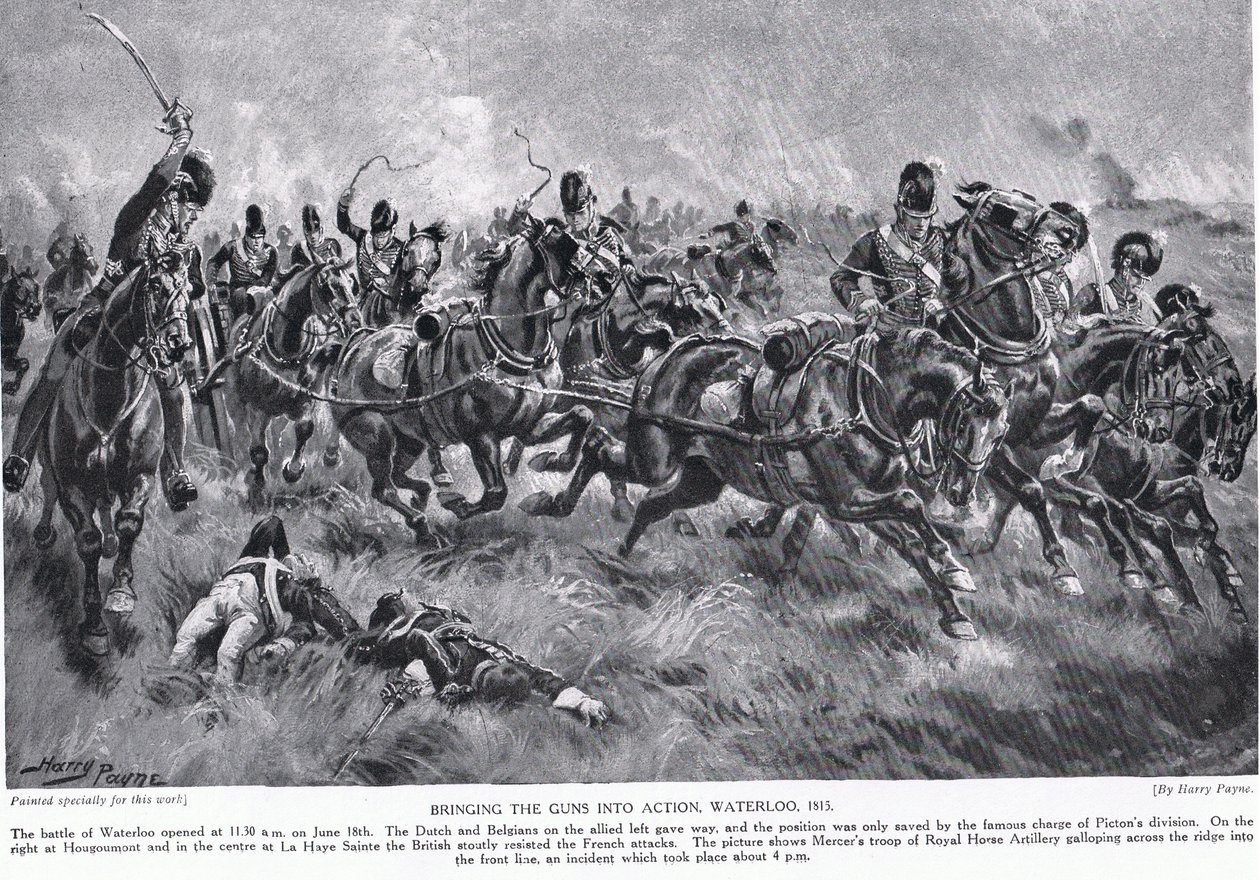 Bringer våpnene i aksjon, Waterloo, illustrasjon fra 