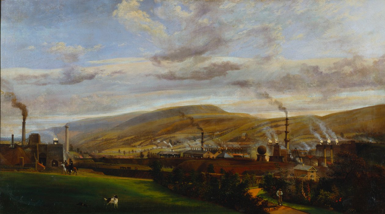 Sør-Wales industrilandskap, ca. 1825 av Henry Penry Williams