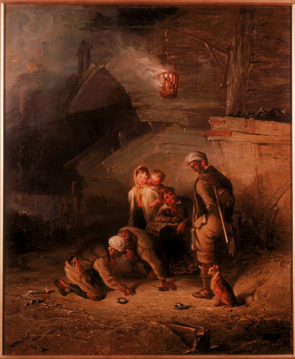 Pitmen Playing Quoits (olje på lerret) av Henry Perlee Parker