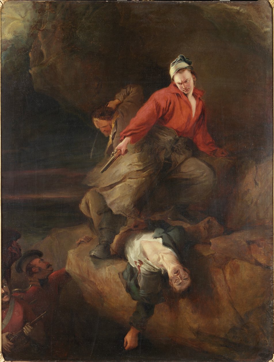 Smuglere angrepet (olje på lerret) av Henry Perlee Parker