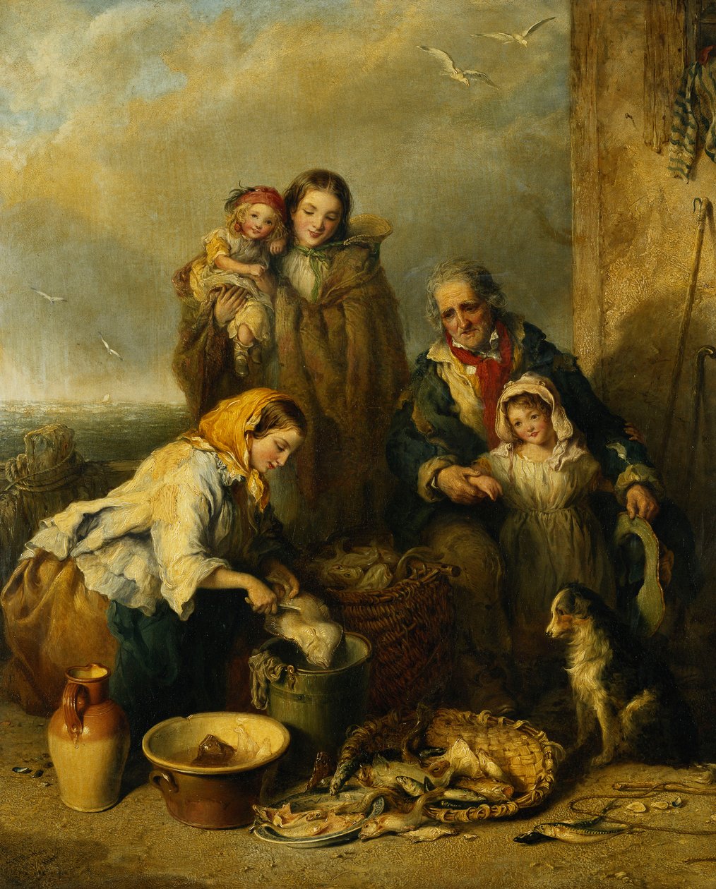 Fiskerens familie, 1861 av Henry Perlee Parker