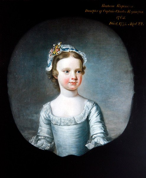 Et portrett av Barabara Repington som jente, halv lengde av Henry Pickering