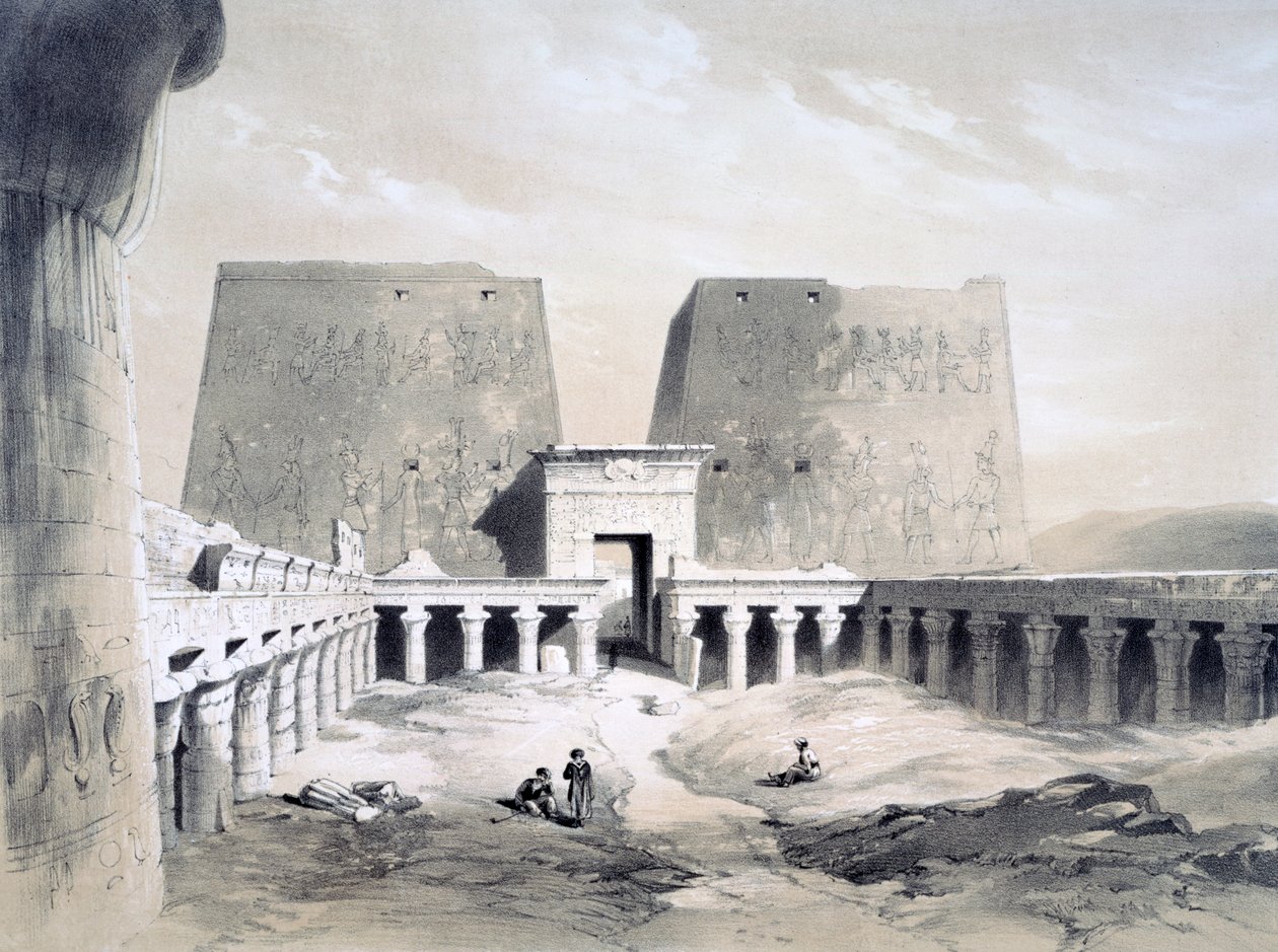 Edfou, 1800-tallet av Henry Pilleau