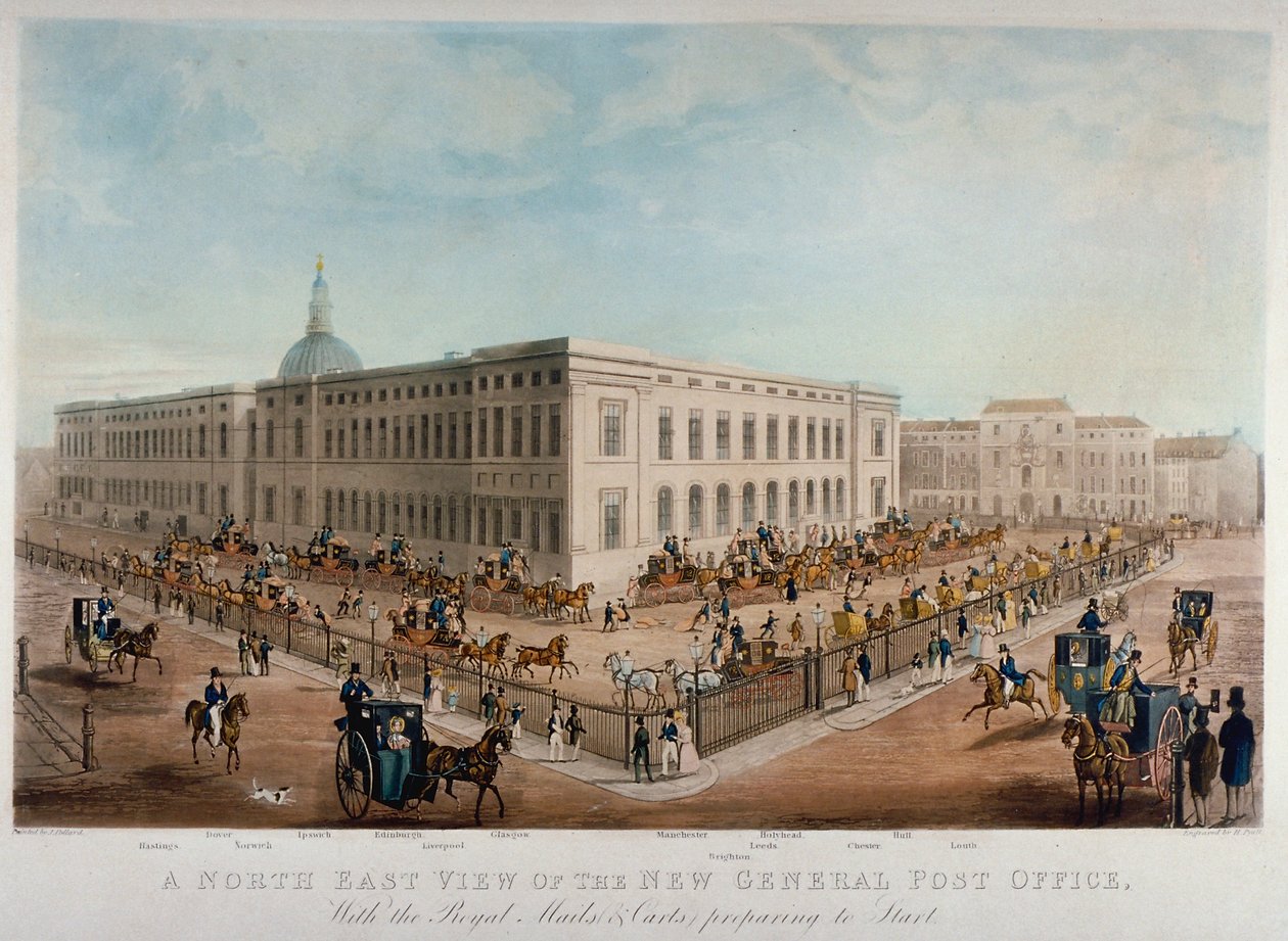 General Post Office, City of London, 1830 av Henry Pyall