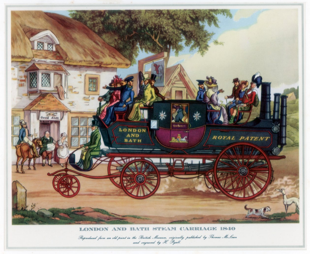 London og Bath Steam Carriage, 1840, c1800-1840. av Henry Pyall