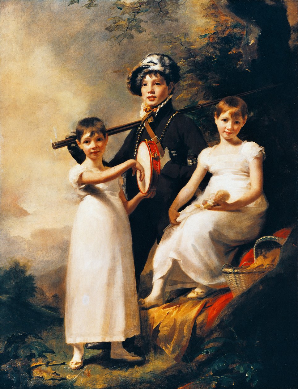 Elphinstons barn, ca 1814, maleri av Henry Raeburn (1756-1823), olje på lerret av Henry Raeburn