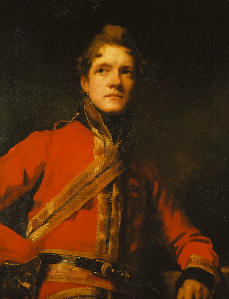 Portrett av oberstløyt Morrison fra 7. Dragoon Guards, halv lengde, i uniform av Henry Raeburn